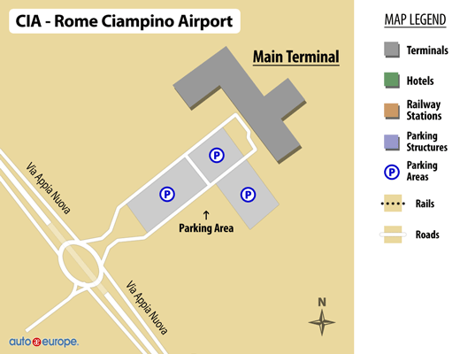 Rome Ciampino خريطة مطار